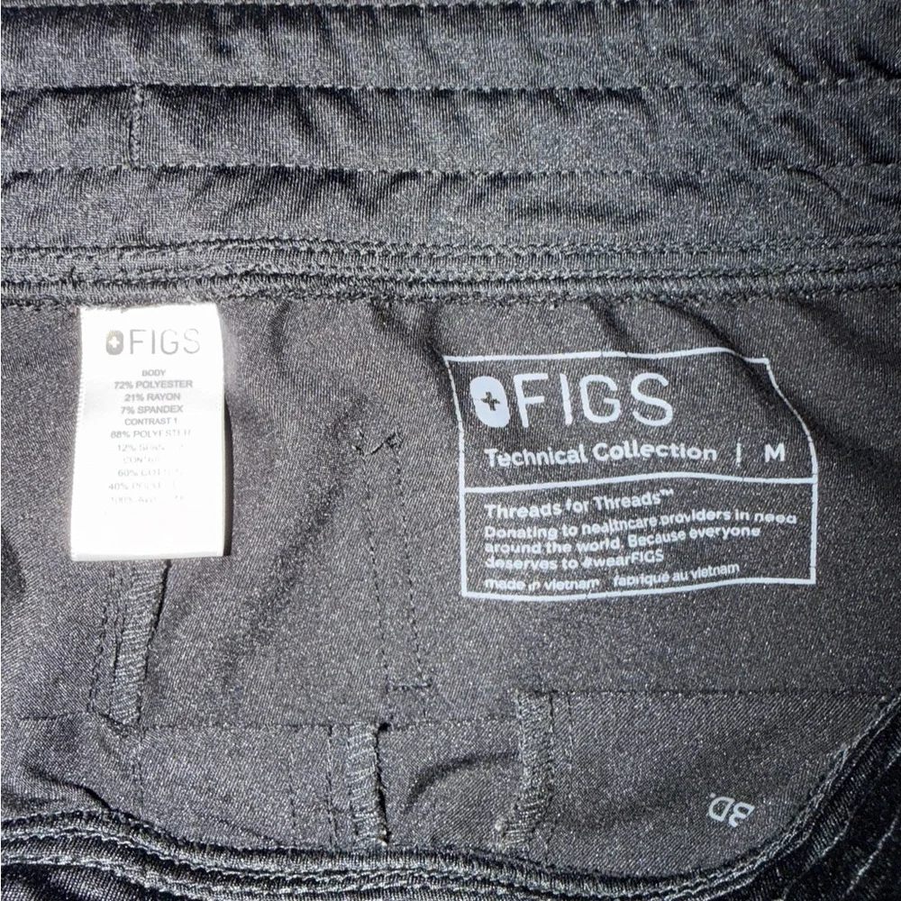 FIGS Zamora Jogger Scrub Pants Womens Size M Black - Picture 4 of 6